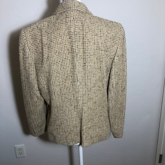 Ann Taylor Wool Blend Tweed Blazer | Size 14 | Classic Tailored Career Jacket - Picture 5 of 11